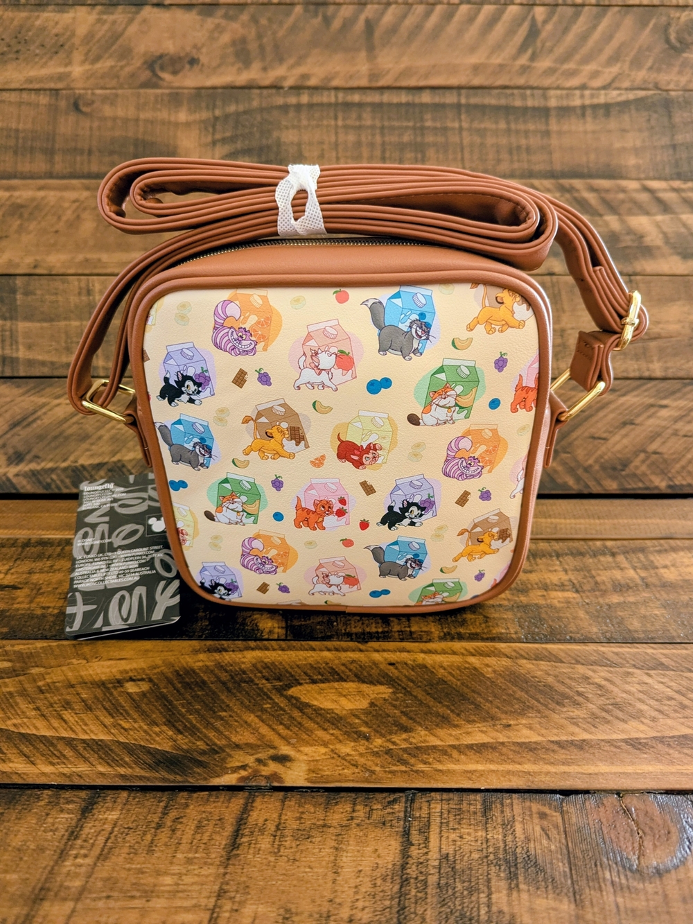 Loungefly Disney Cats Milk Cartons Crossbody Bag BNWT - Picture 2 of 12